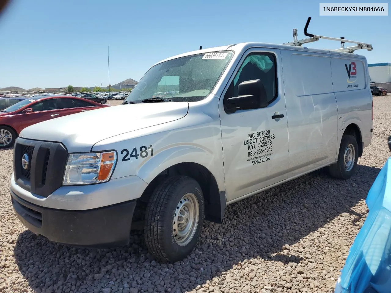 2020 Nissan Nv 2500 S VIN: 1N6BF0KY9LN804666 Lot: 56036184