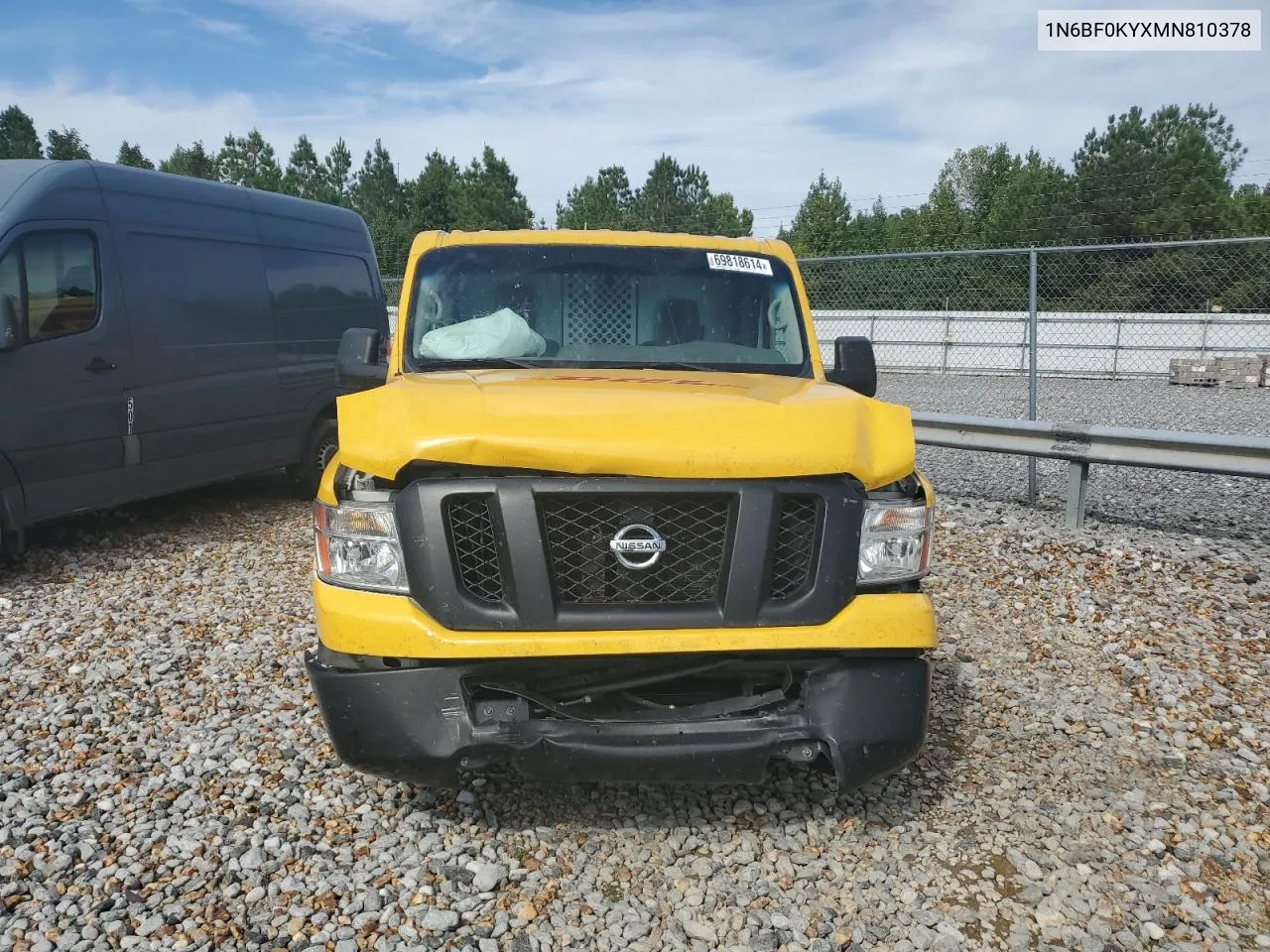 2021 Nissan Nv 2500 S VIN: 1N6BF0KYXMN810378 Lot: 69818614