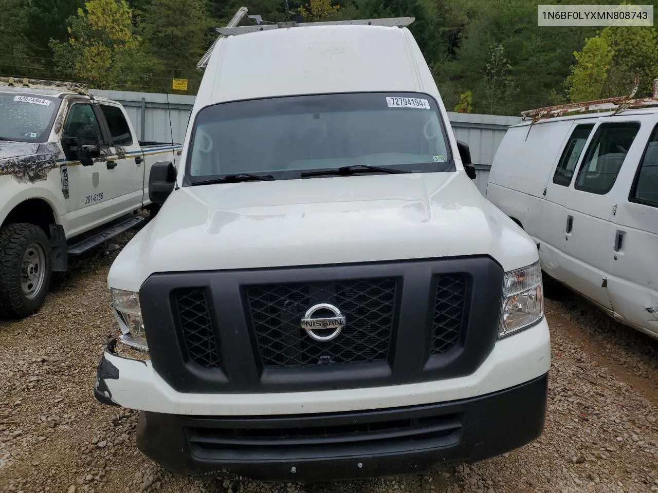 2021 Nissan Nv 2500 S VIN: 1N6BF0LYXMN808743 Lot: 72794194