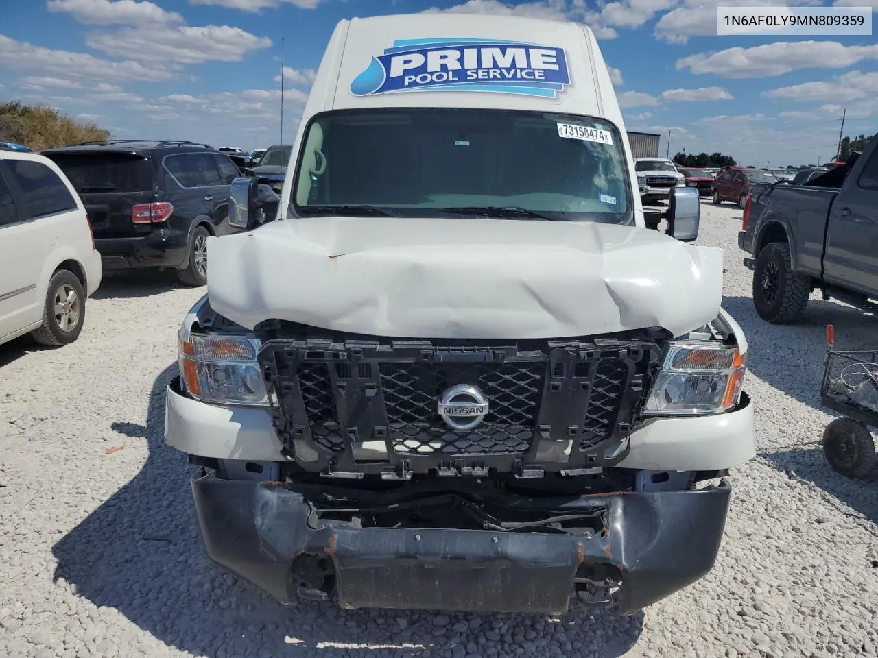 2021 Nissan Nv 2500 Sv VIN: 1N6AF0LY9MN809359 Lot: 73158474