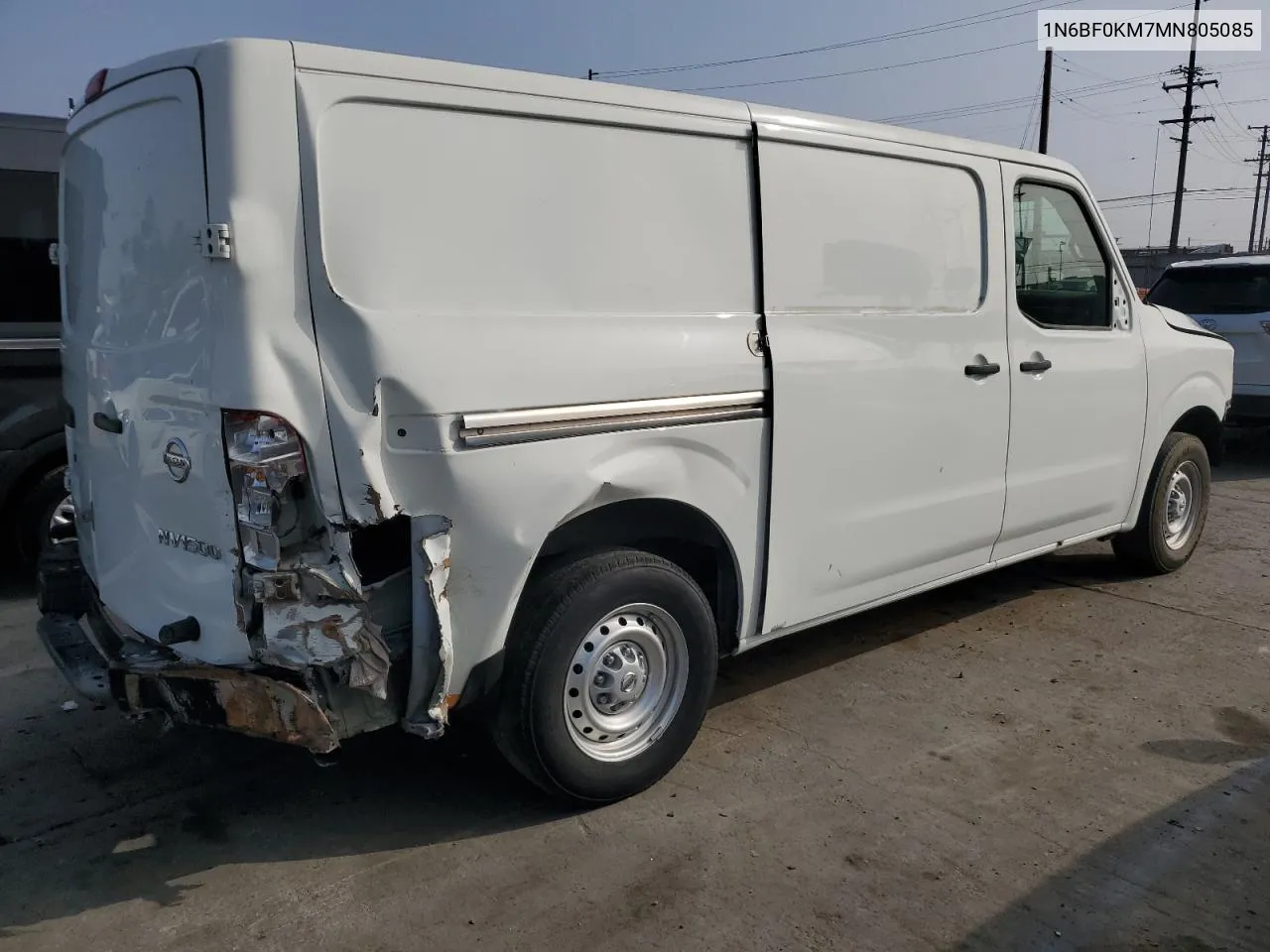 2021 Nissan Nv 1500 S VIN: 1N6BF0KM7MN805085 Lot: 74897874