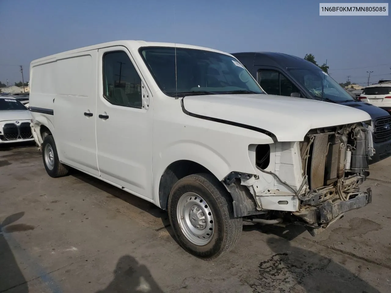 2021 Nissan Nv 1500 S VIN: 1N6BF0KM7MN805085 Lot: 74897874