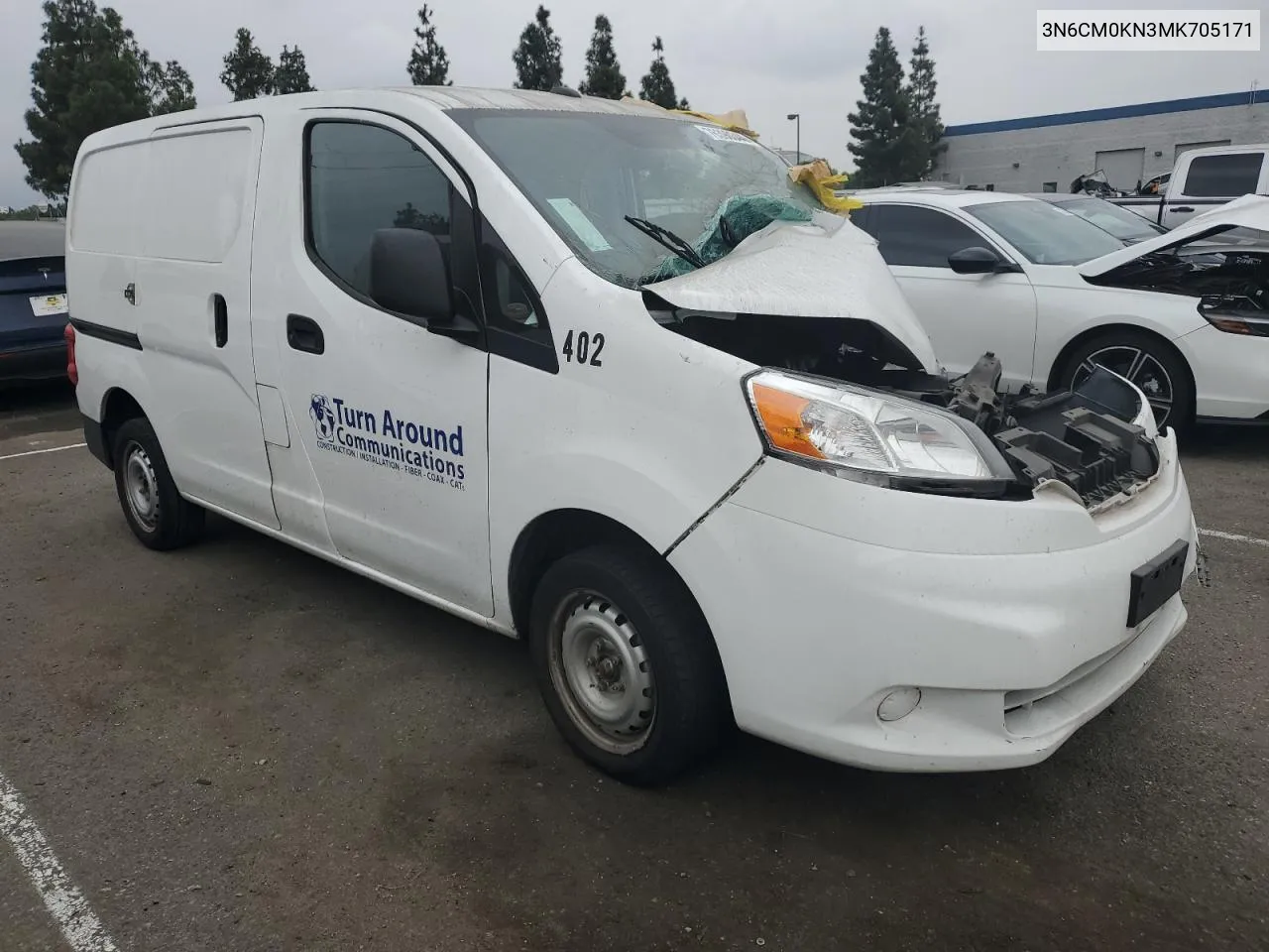 2021 Nissan Nv200 2.5S VIN: 3N6CM0KN3MK705171 Lot: 76390344