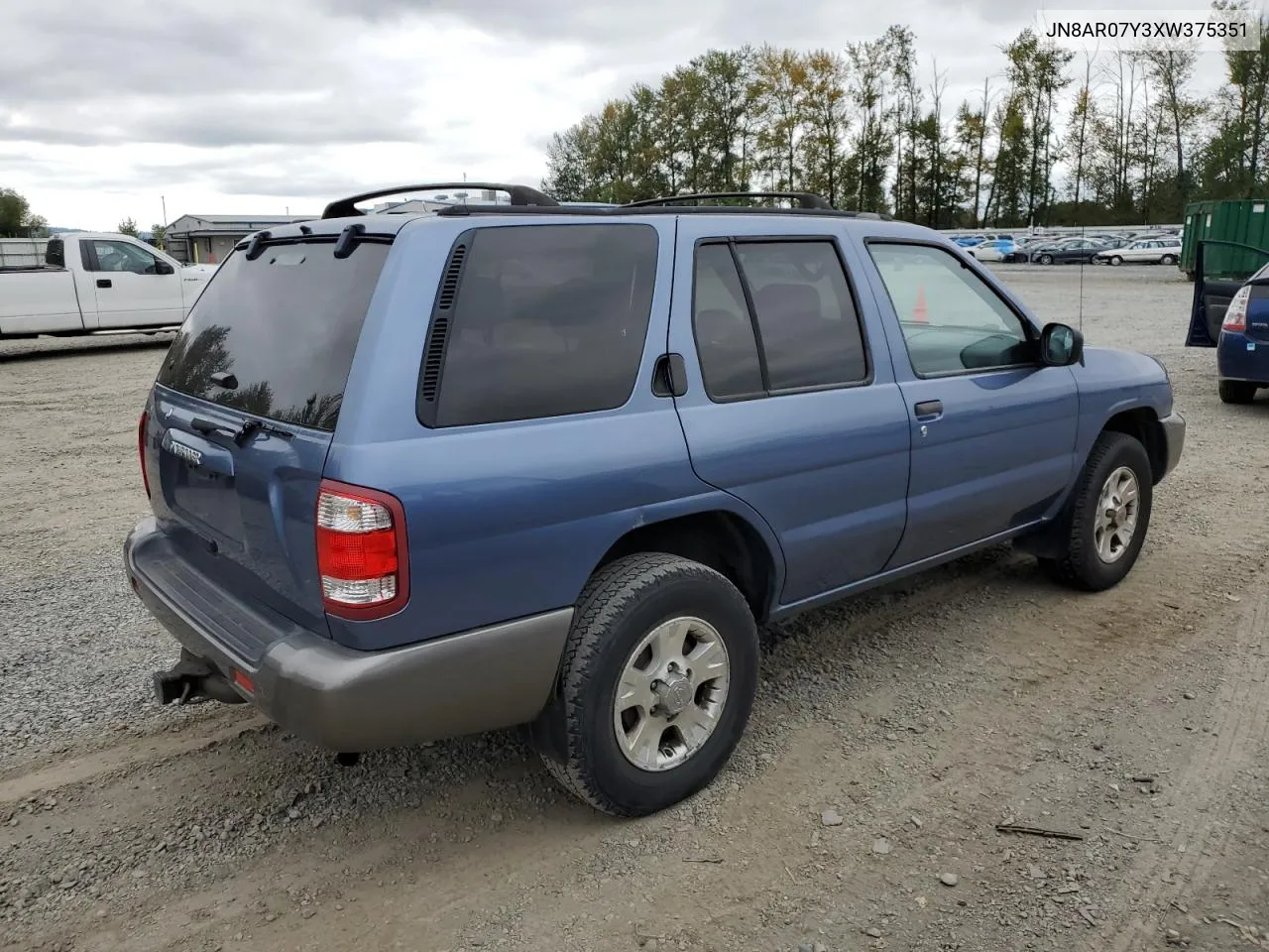 1999 Nissan Pathfinder Le VIN: JN8AR07Y3XW375351 Lot: 70314034