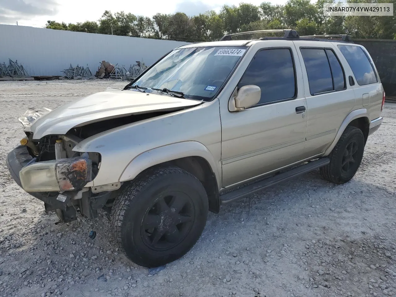 2000 Nissan Pathfinder Le VIN: JN8AR07Y4YW429113 Lot: 69663474