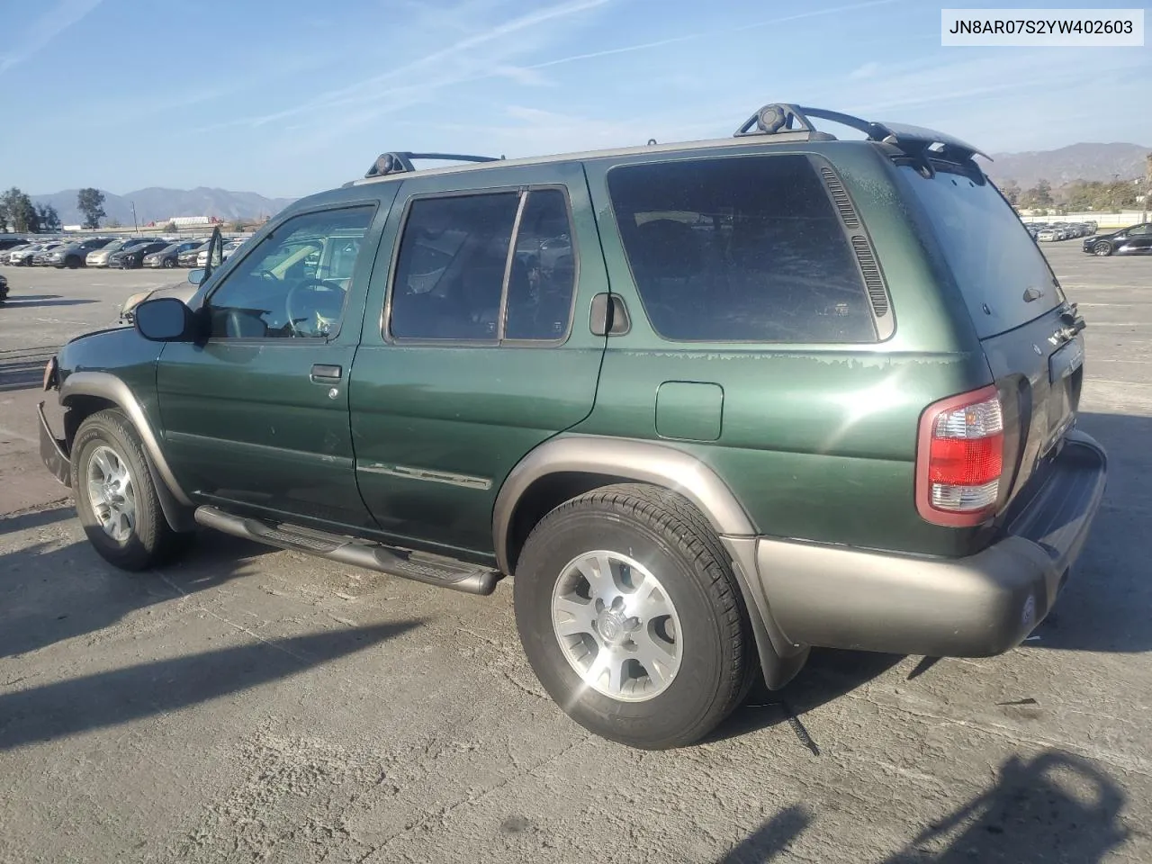 2000 Nissan Pathfinder Le VIN: JN8AR07S2YW402603 Lot: 78673514