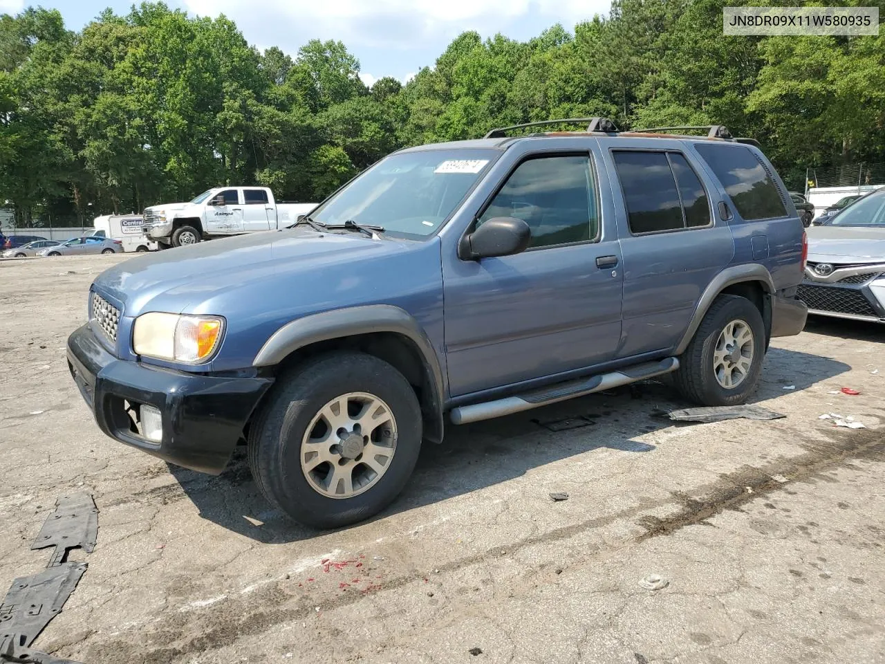 2001 Nissan Pathfinder Le VIN: JN8DR09X11W580935 Lot: 58940674