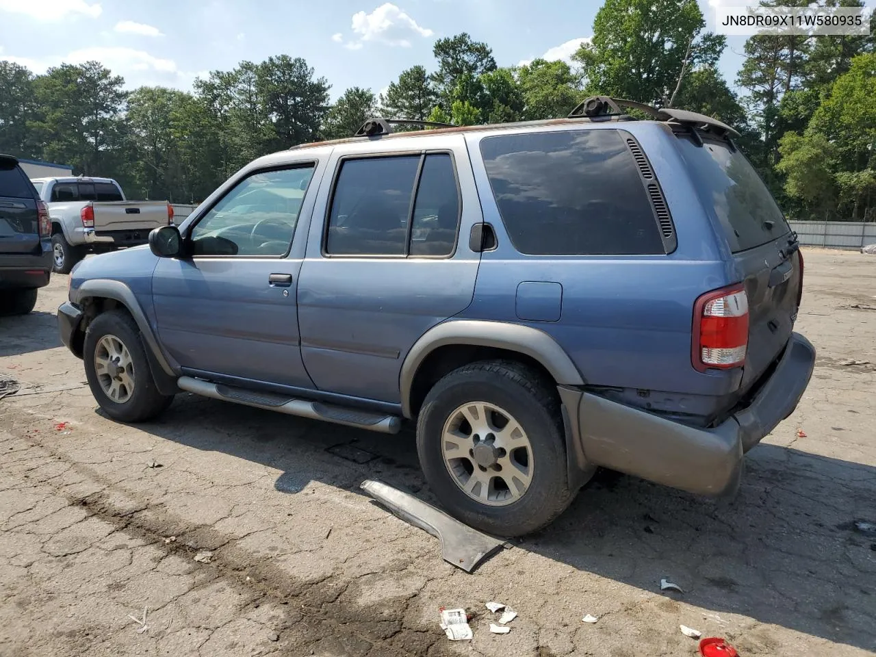 2001 Nissan Pathfinder Le VIN: JN8DR09X11W580935 Lot: 58940674