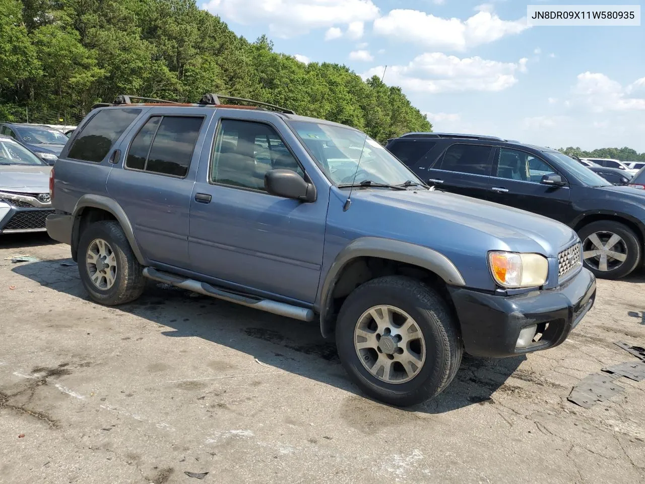 2001 Nissan Pathfinder Le VIN: JN8DR09X11W580935 Lot: 58940674