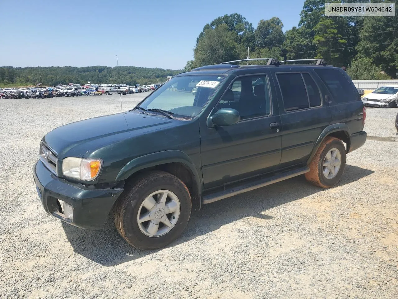 2001 Nissan Pathfinder Le VIN: JN8DR09Y81W604642 Lot: 68876774