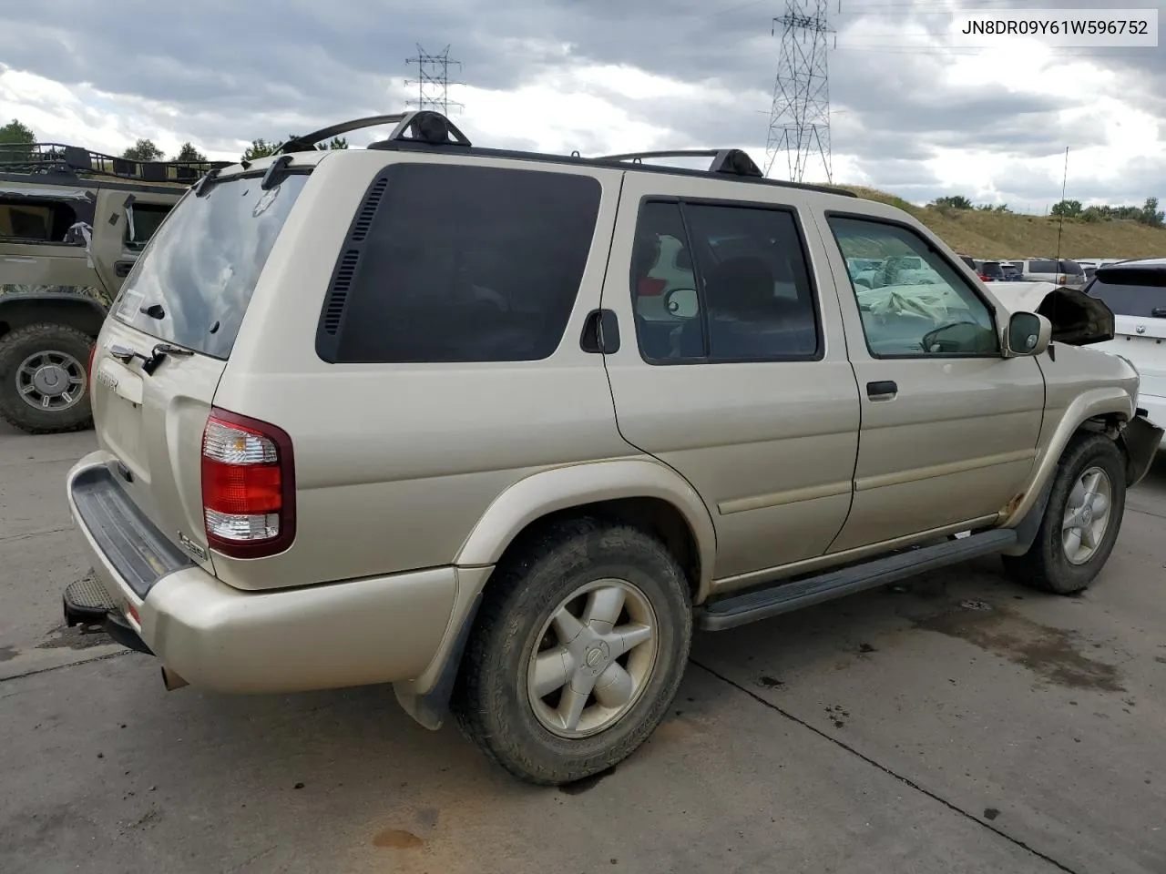 2001 Nissan Pathfinder Le VIN: JN8DR09Y61W596752 Lot: 69660494