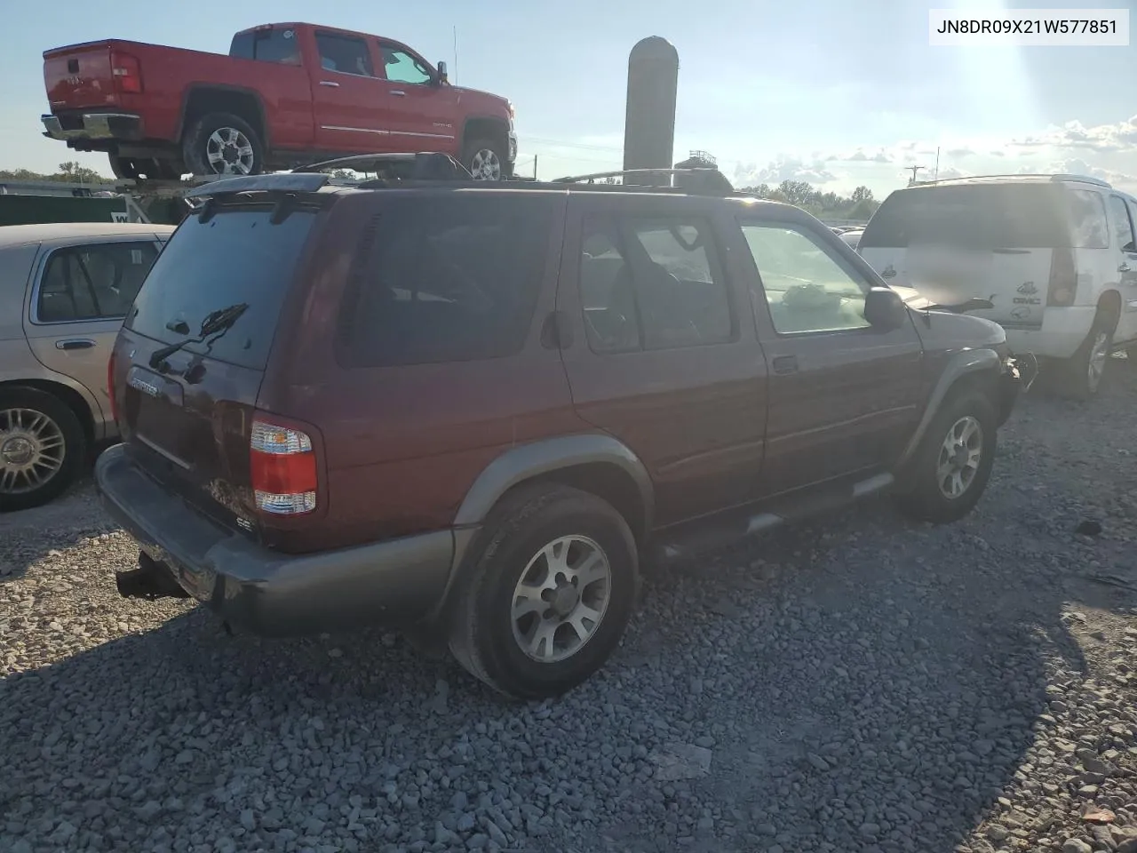 2001 Nissan Pathfinder Le VIN: JN8DR09X21W577851 Lot: 72157714