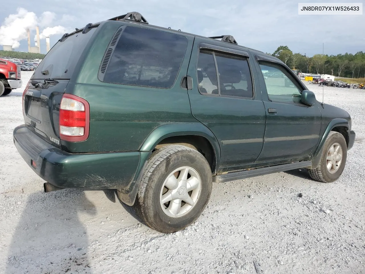 2001 Nissan Pathfinder Le VIN: JN8DR07YX1W526433 Lot: 74239634