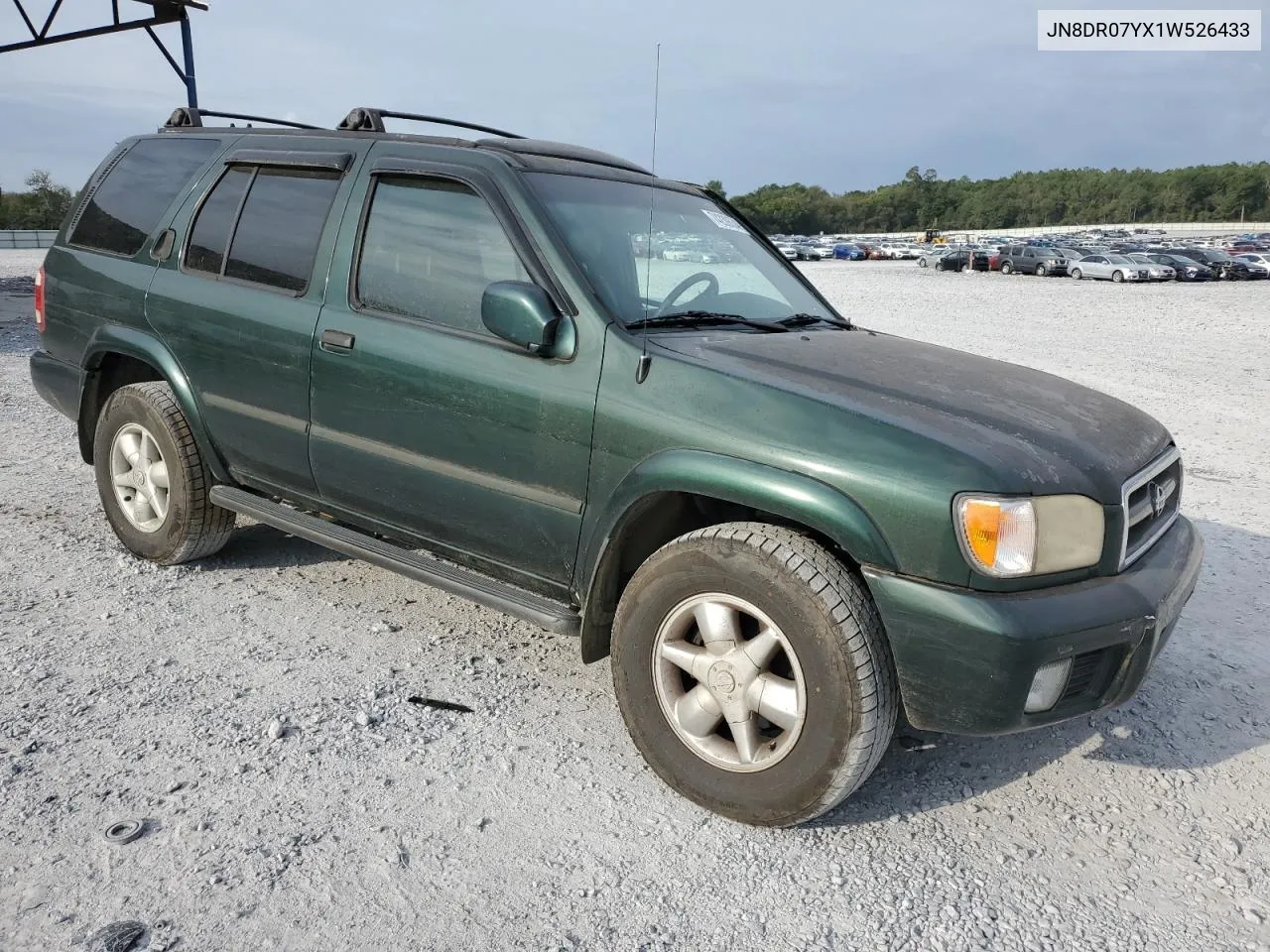 2001 Nissan Pathfinder Le VIN: JN8DR07YX1W526433 Lot: 74239634