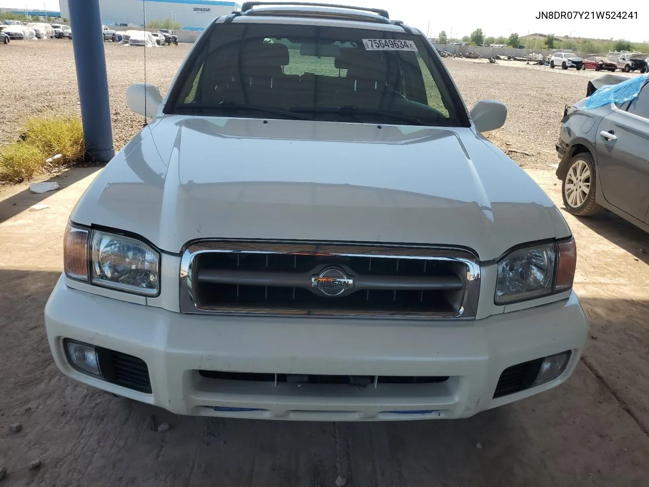 2001 Nissan Pathfinder Le VIN: JN8DR07Y21W524241 Lot: 75649634