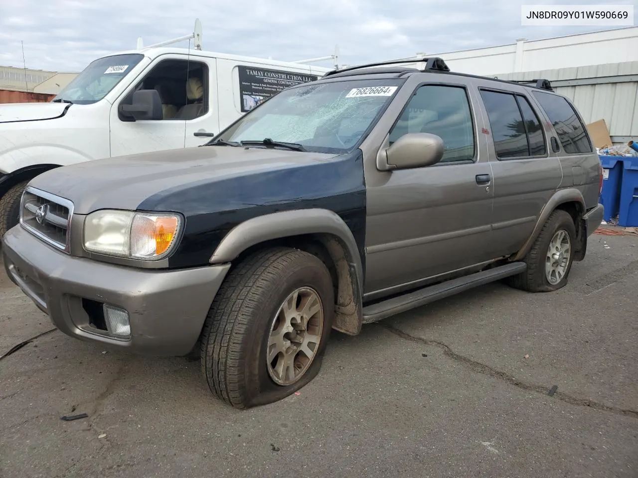 2001 Nissan Pathfinder Le VIN: JN8DR09Y01W590669 Lot: 76826664