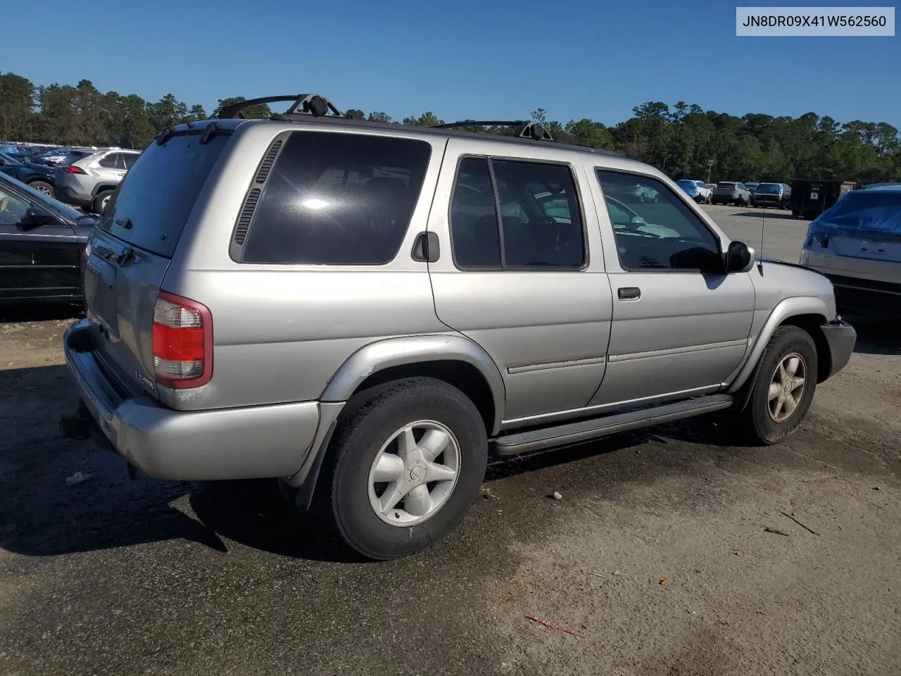 2001 Nissan Pathfinder Le VIN: JN8DR09X41W562560 Lot: 76995854