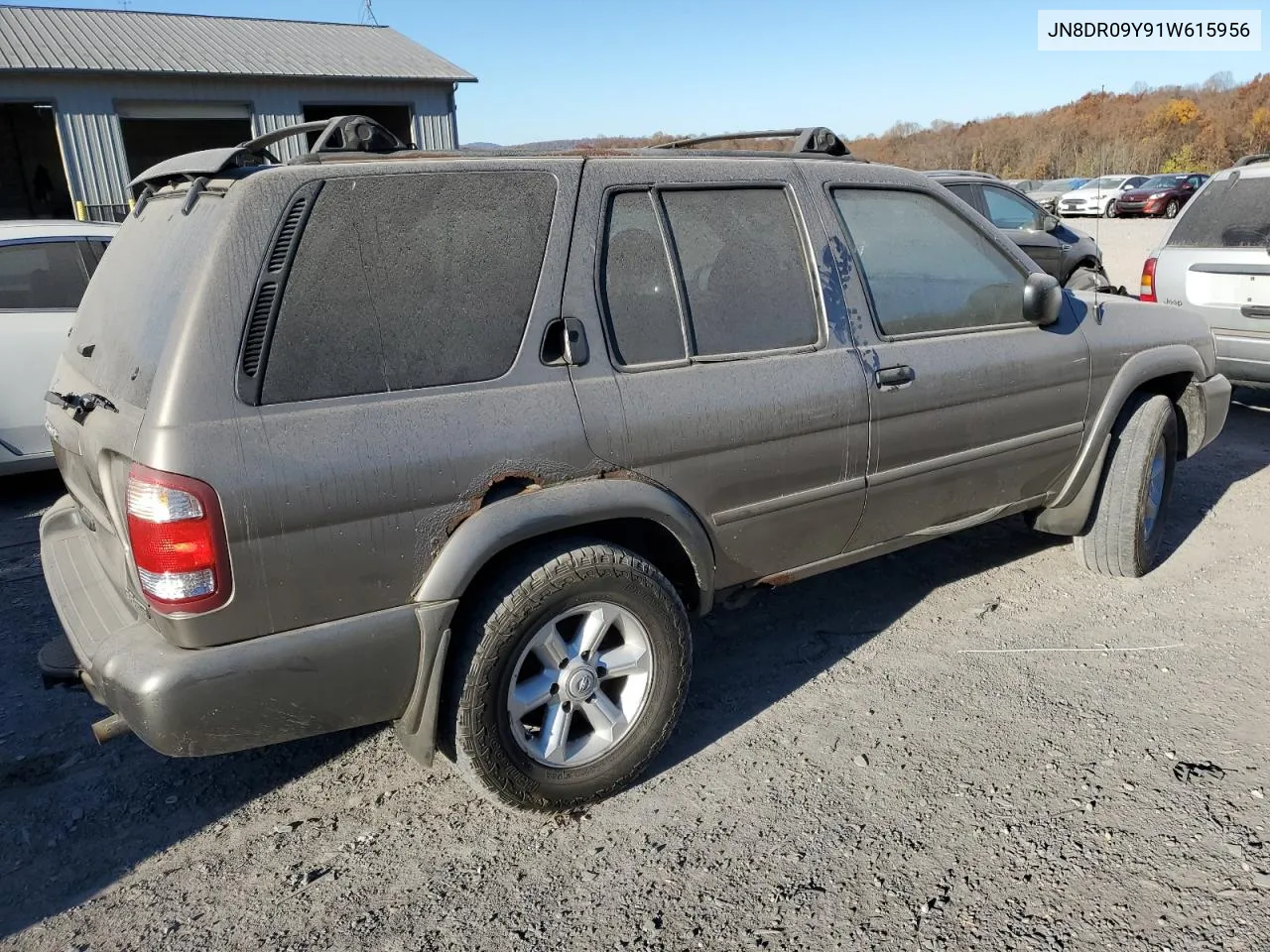 2001 Nissan Pathfinder Le VIN: JN8DR09Y91W615956 Lot: 78391634