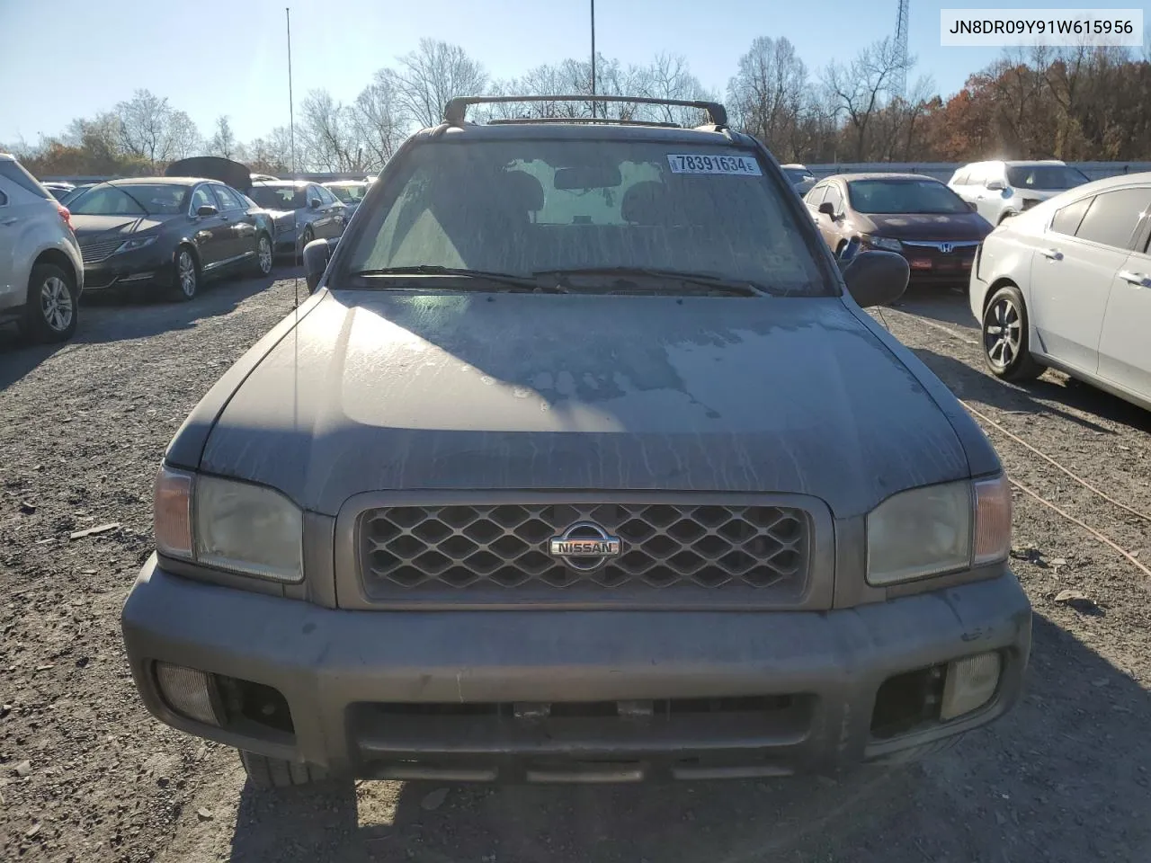 2001 Nissan Pathfinder Le VIN: JN8DR09Y91W615956 Lot: 78391634