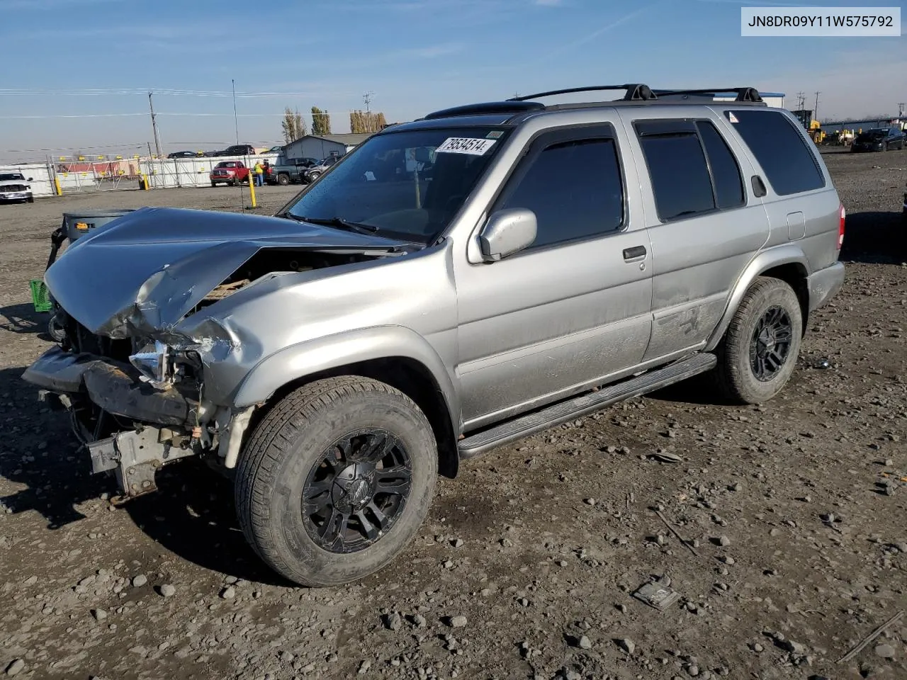 2001 Nissan Pathfinder Le VIN: JN8DR09Y11W575792 Lot: 79534514