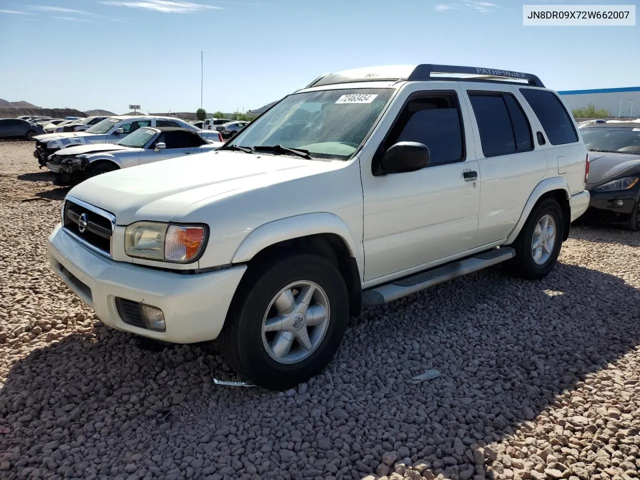 2002 Nissan Pathfinder Le VIN: JN8DR09X72W662007 Lot: 72463454