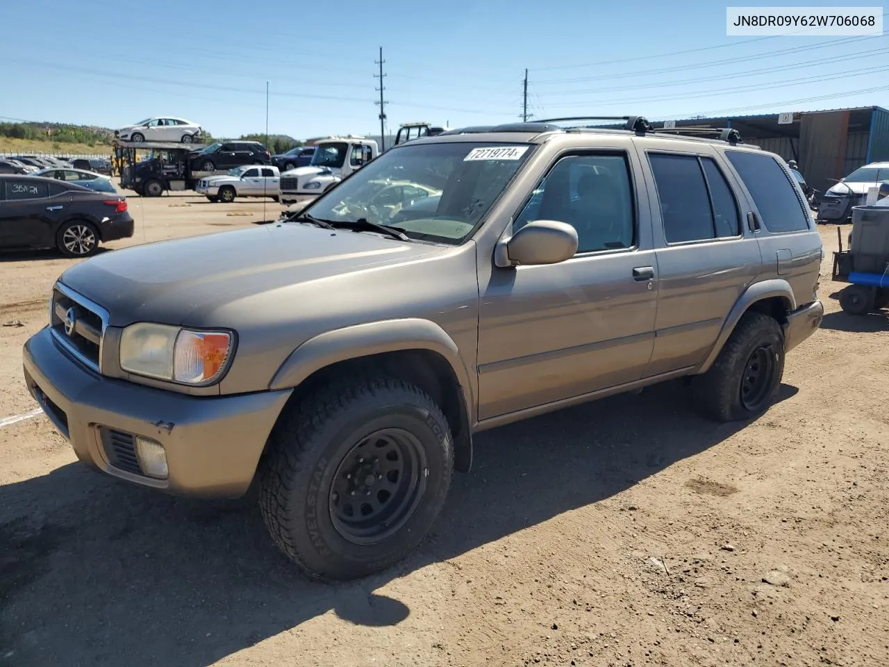 2002 Nissan Pathfinder Le VIN: JN8DR09Y62W706068 Lot: 72719774