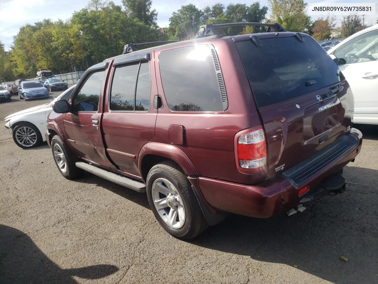 2002 Nissan Pathfinder Le VIN: JN8DR09Y62W735831 Lot: 73474354