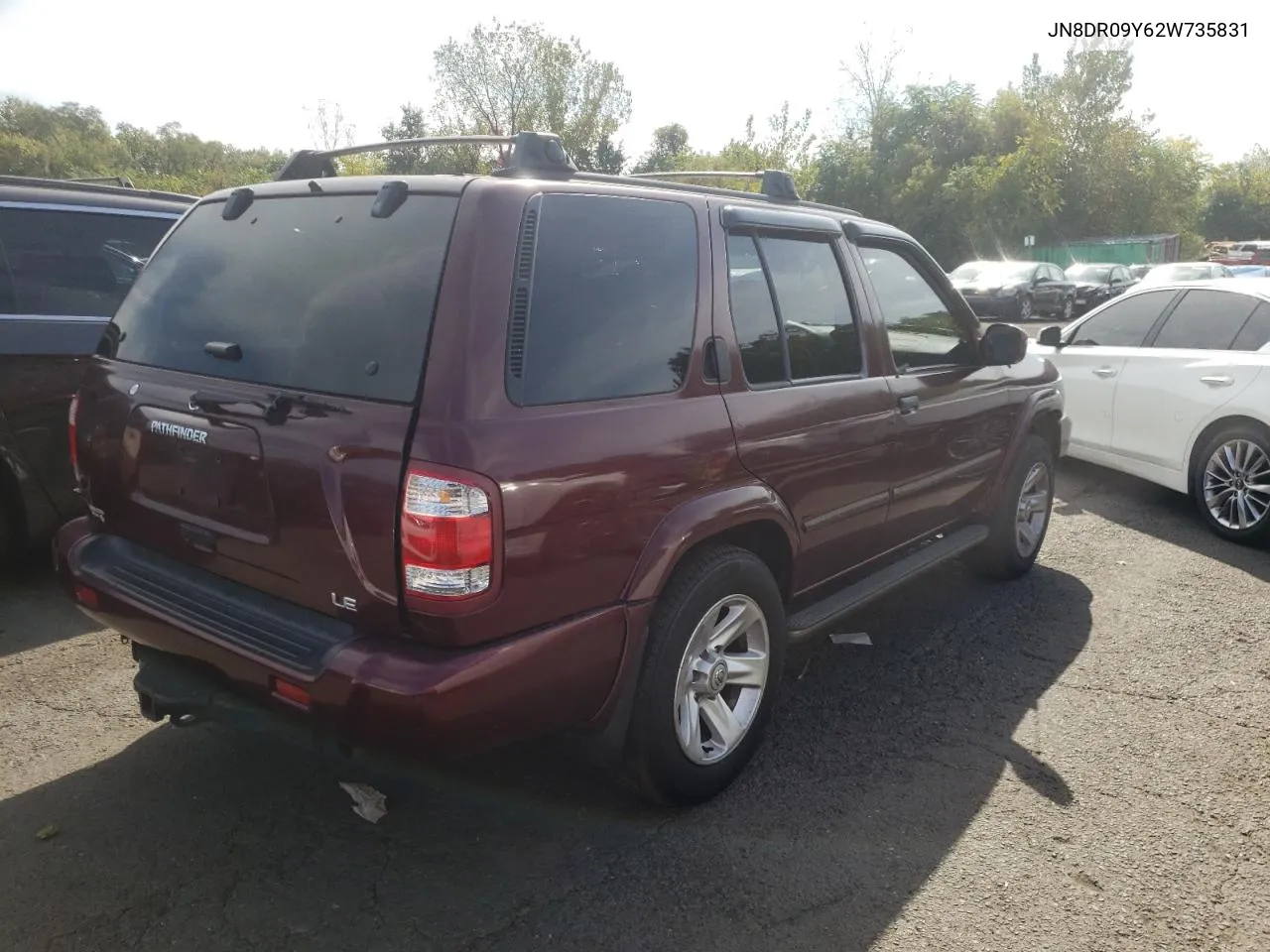 2002 Nissan Pathfinder Le VIN: JN8DR09Y62W735831 Lot: 73474354