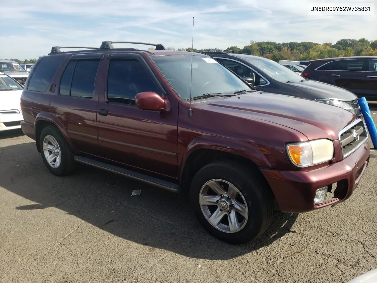 2002 Nissan Pathfinder Le VIN: JN8DR09Y62W735831 Lot: 73474354