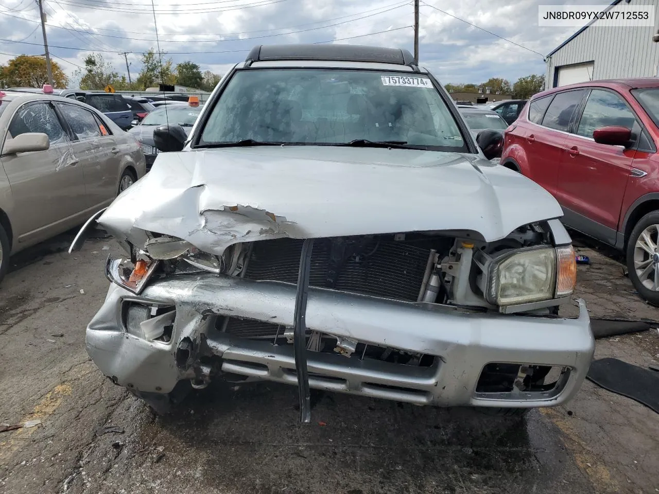 2002 Nissan Pathfinder Le VIN: JN8DR09YX2W712553 Lot: 75733774