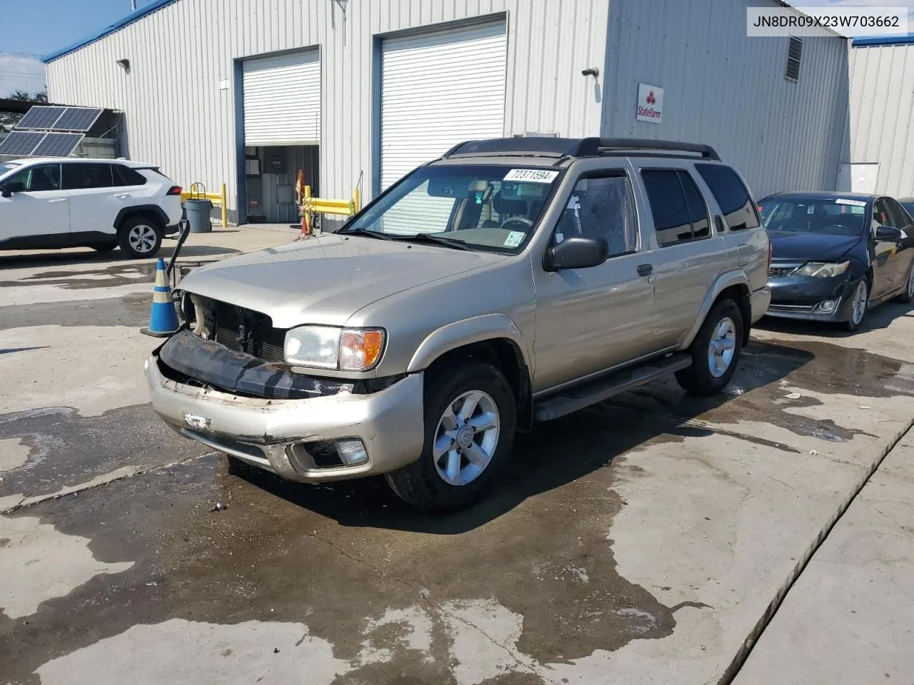 2003 Nissan Pathfinder Le VIN: JN8DR09X23W703662 Lot: 72371594