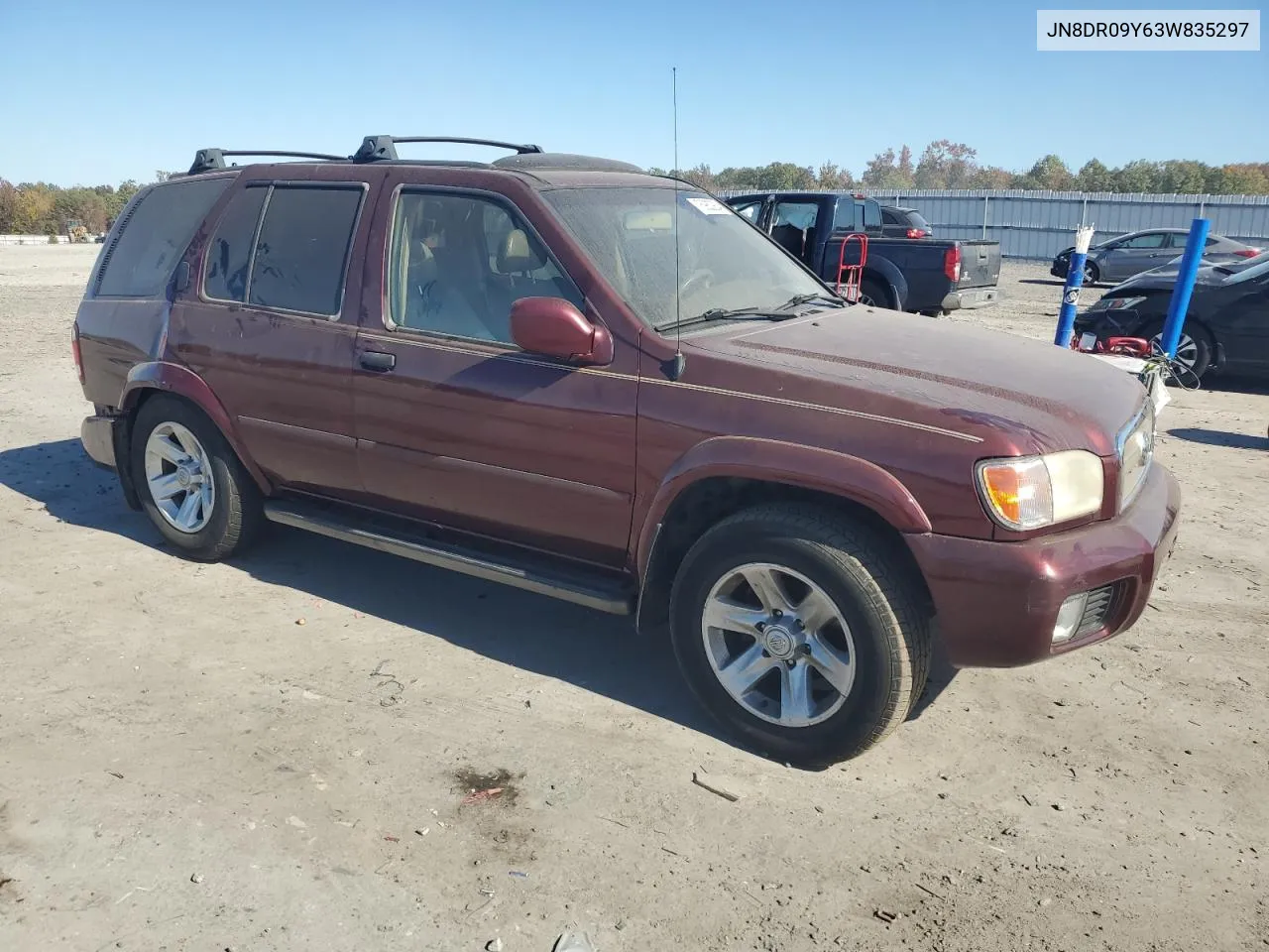 2003 Nissan Pathfinder Le VIN: JN8DR09Y63W835297 Lot: 76980904