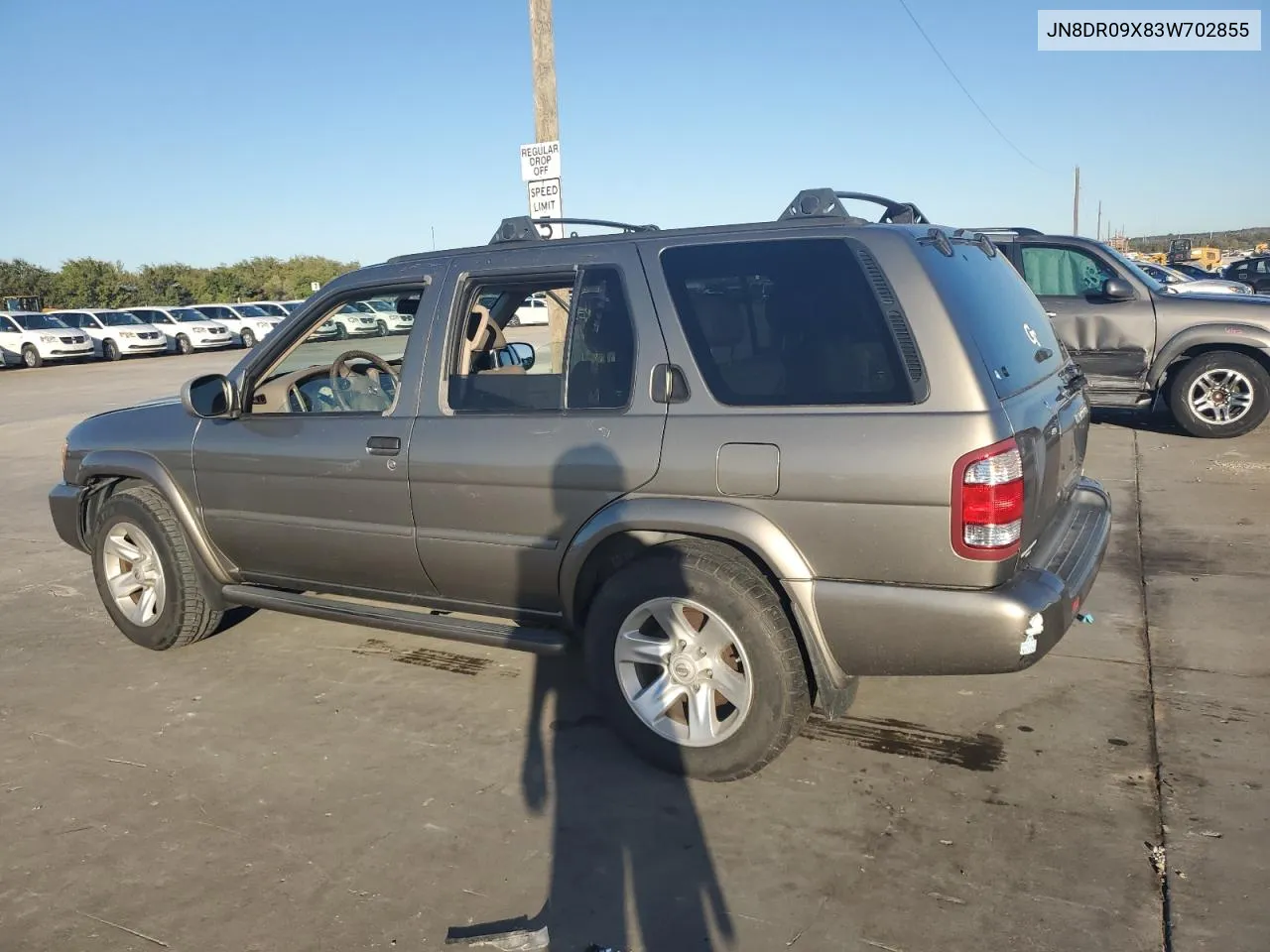 2003 Nissan Pathfinder Le VIN: JN8DR09X83W702855 Lot: 79695174