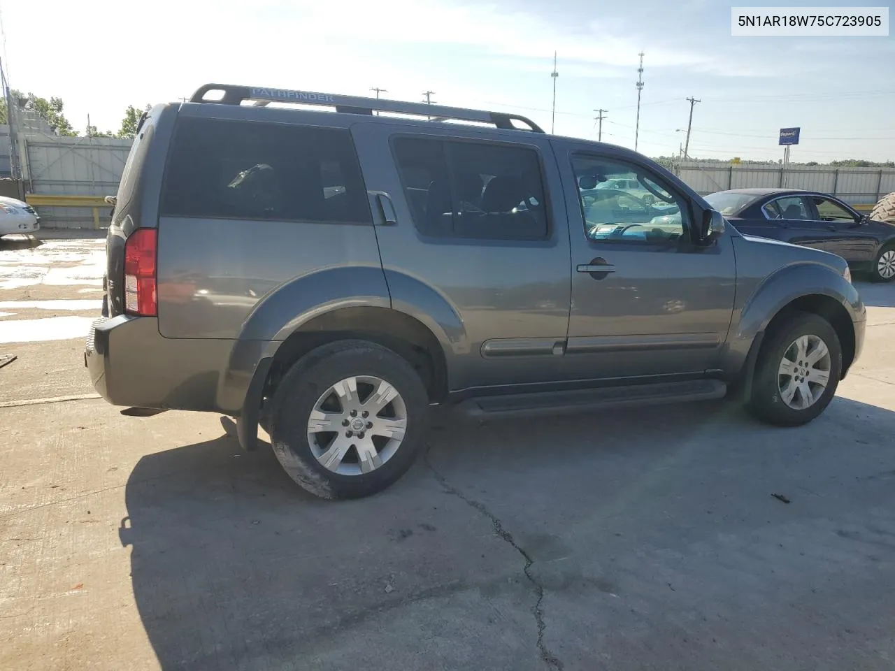 2005 Nissan Pathfinder Le VIN: 5N1AR18W75C723905 Lot: 59632214