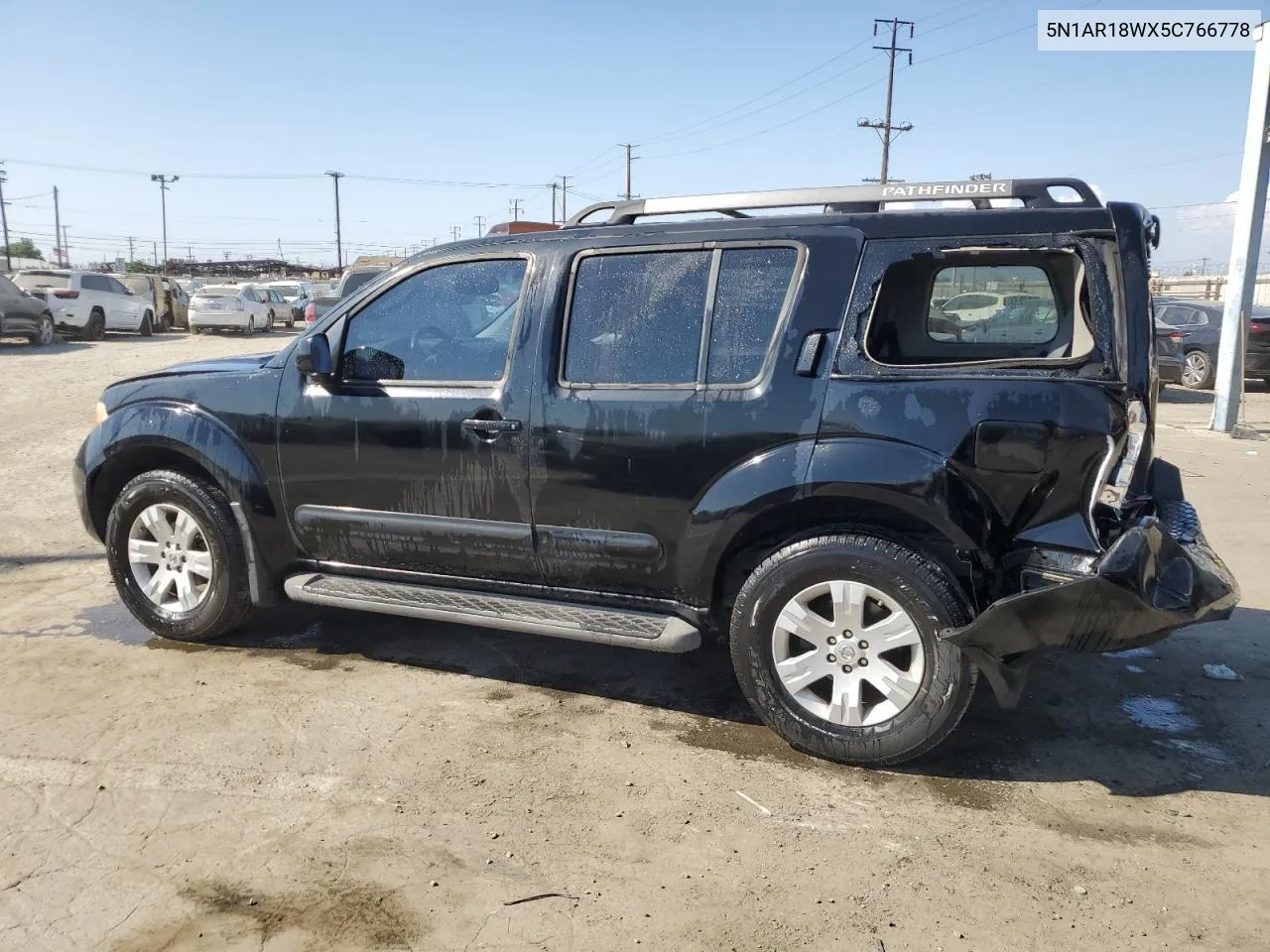 2005 Nissan Pathfinder Le VIN: 5N1AR18WX5C766778 Lot: 63113904