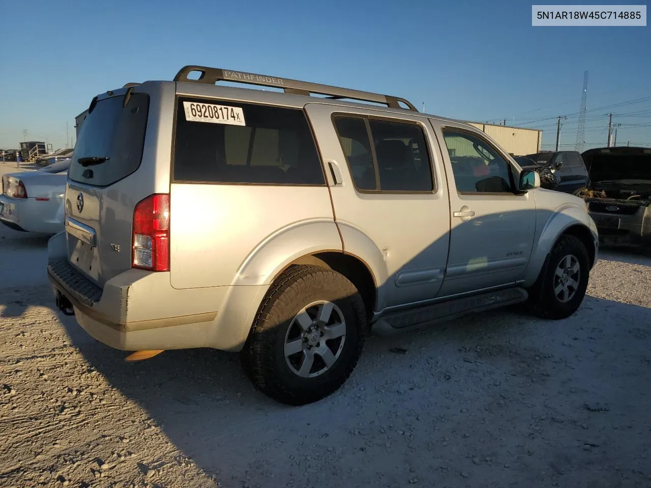 2005 Nissan Pathfinder Le VIN: 5N1AR18W45C714885 Lot: 69208174