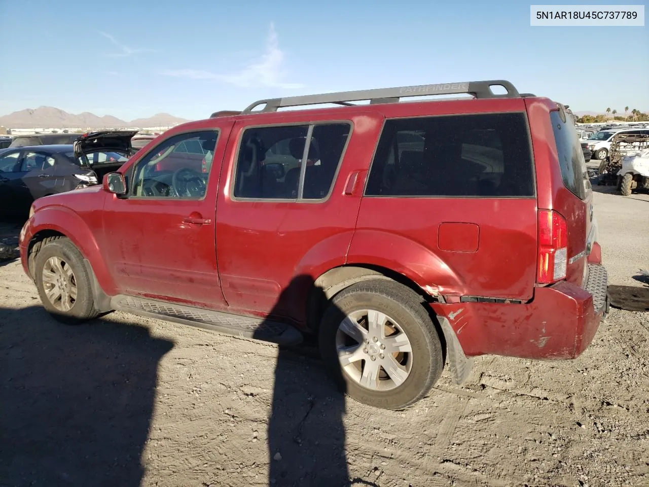 2005 Nissan Pathfinder Le VIN: 5N1AR18U45C737789 Lot: 77500824