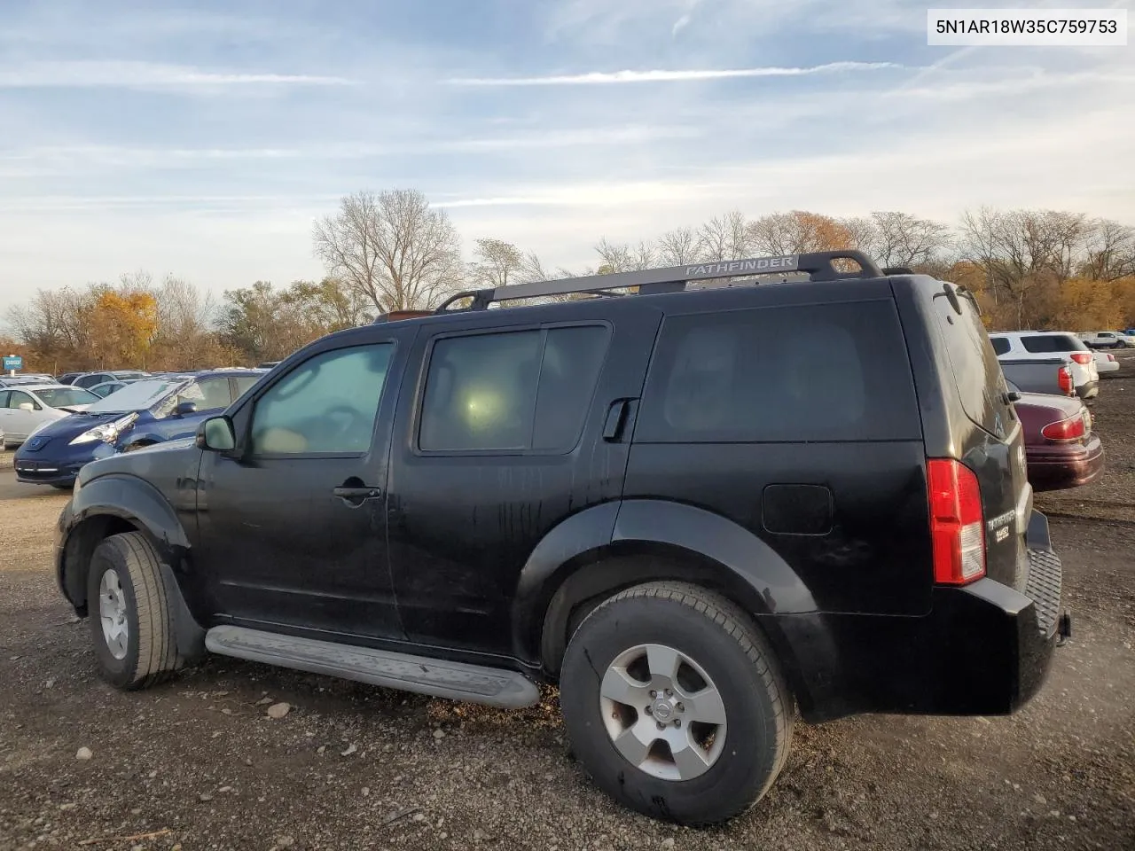 2005 Nissan Pathfinder Le VIN: 5N1AR18W35C759753 Lot: 79301004