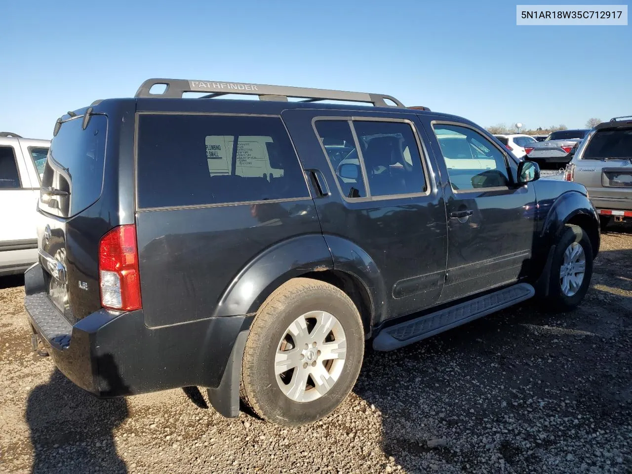 2005 Nissan Pathfinder Le VIN: 5N1AR18W35C712917 Lot: 79893234