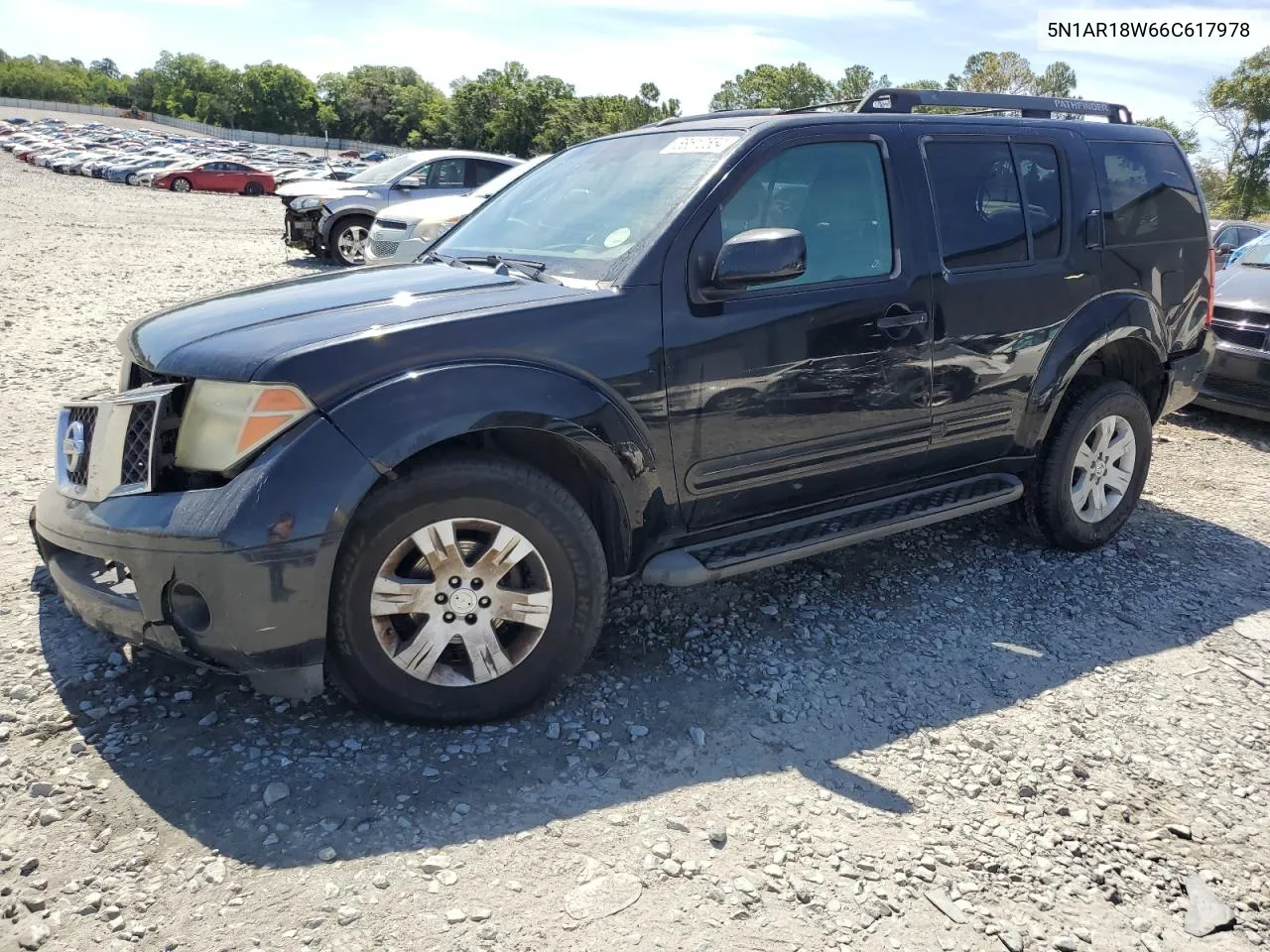 2006 Nissan Pathfinder Le VIN: 5N1AR18W66C617978 Lot: 58510554