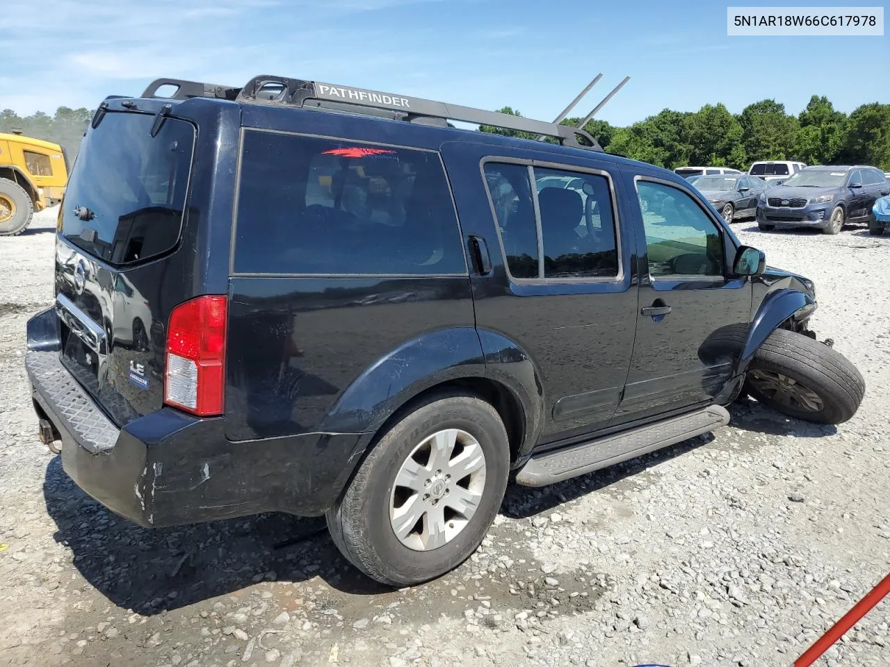 2006 Nissan Pathfinder Le VIN: 5N1AR18W66C617978 Lot: 58510554