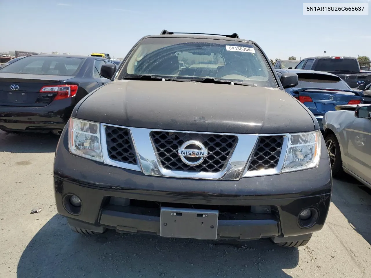 2006 Nissan Pathfinder Le VIN: 5N1AR18U26C665637 Lot: 64436364