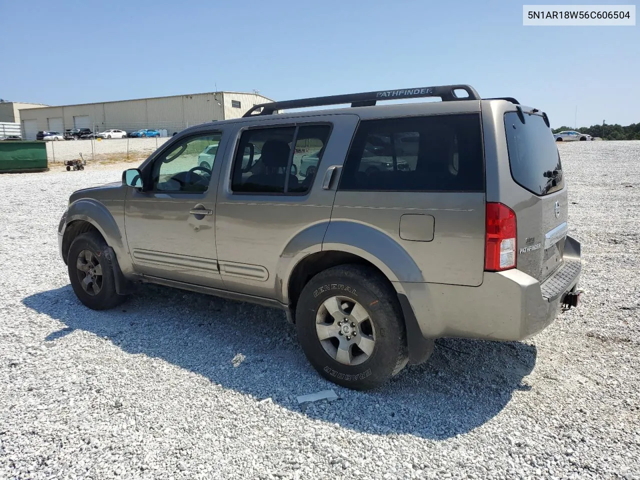 2006 Nissan Pathfinder Le VIN: 5N1AR18W56C606504 Lot: 69220694