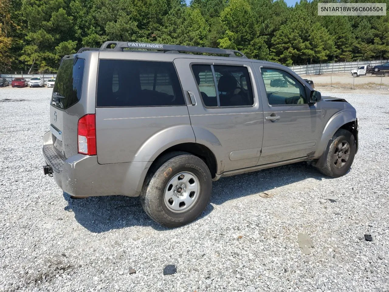 2006 Nissan Pathfinder Le VIN: 5N1AR18W56C606504 Lot: 69220694