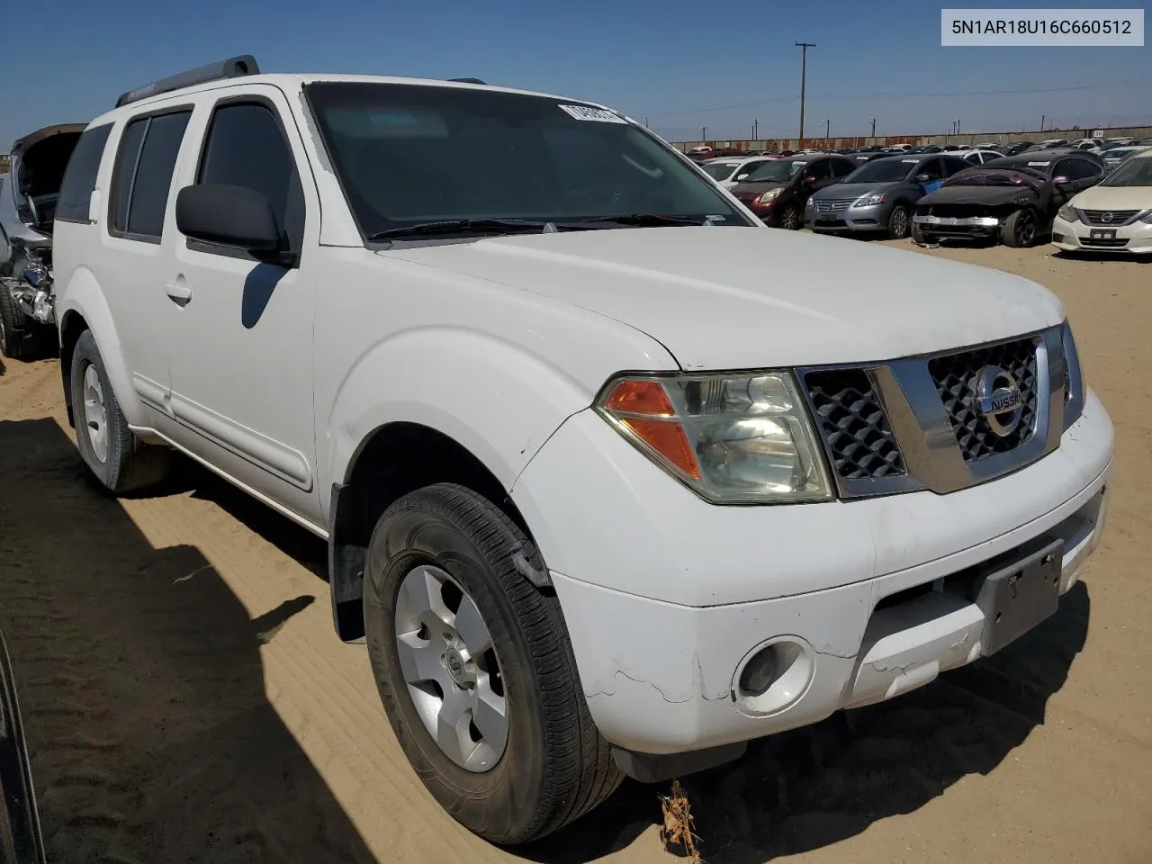 2006 Nissan Pathfinder Le VIN: 5N1AR18U16C660512 Lot: 70459074