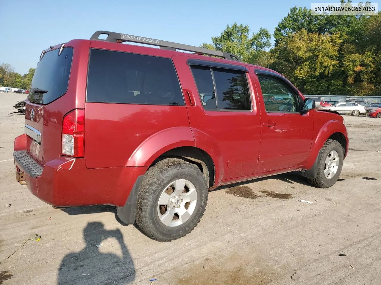 2006 Nissan Pathfinder Le VIN: 5N1AR18W96C667063 Lot: 71005534