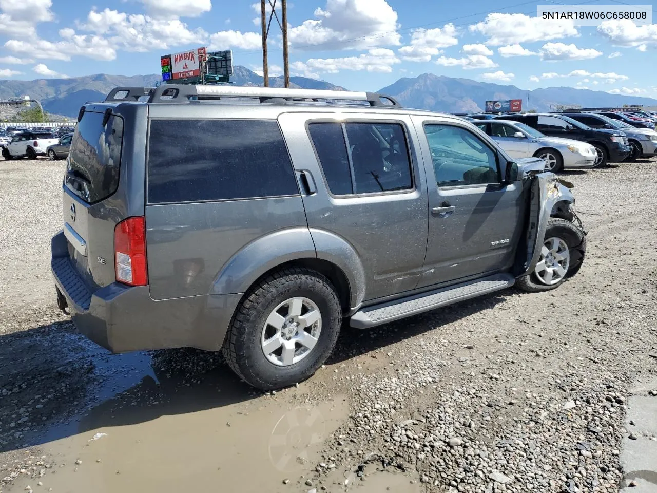 2006 Nissan Pathfinder Le VIN: 5N1AR18W06C658008 Lot: 71992814