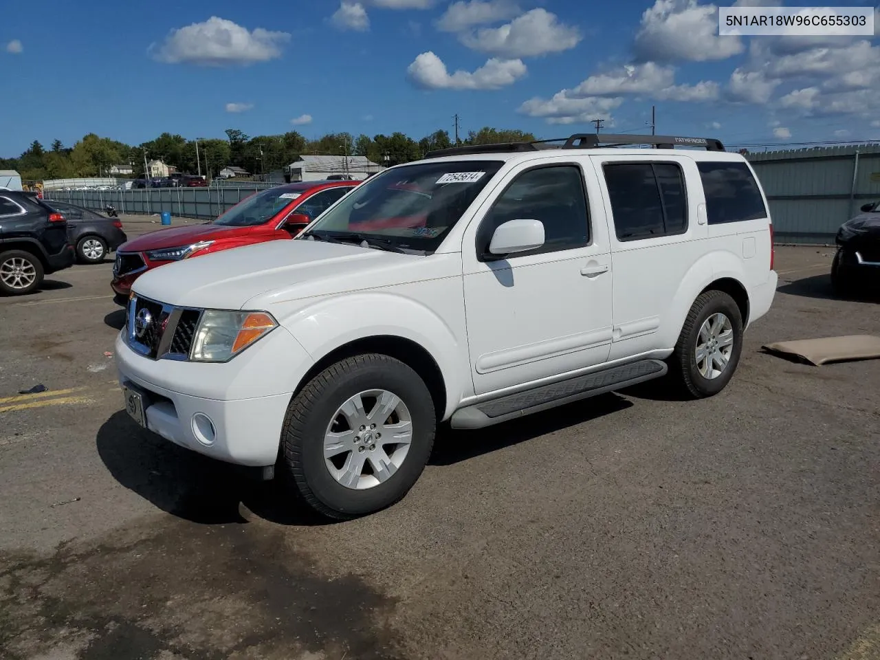 2006 Nissan Pathfinder Le VIN: 5N1AR18W96C655303 Lot: 72545614