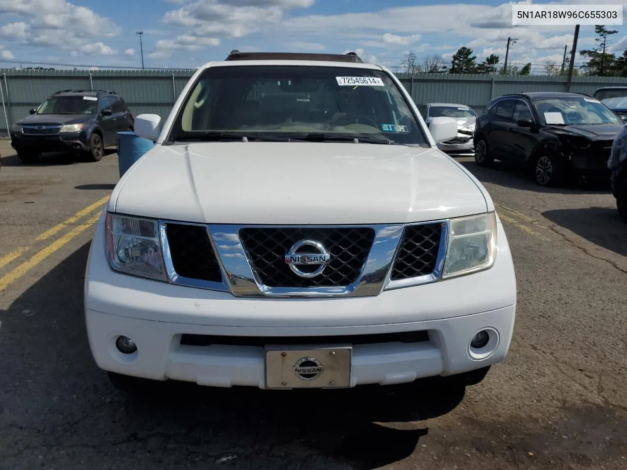 2006 Nissan Pathfinder Le VIN: 5N1AR18W96C655303 Lot: 72545614