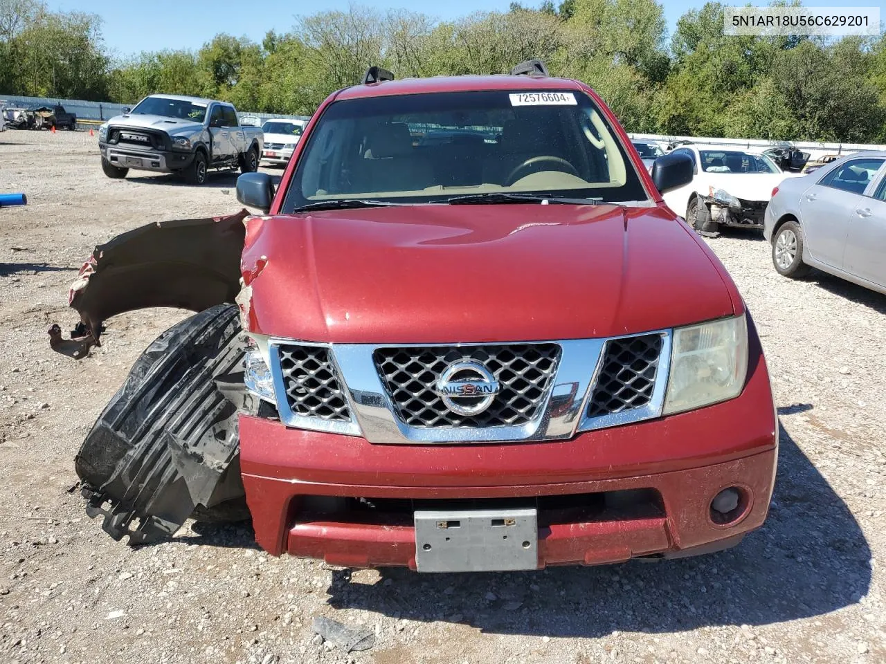 2006 Nissan Pathfinder Le VIN: 5N1AR18U56C629201 Lot: 72576604